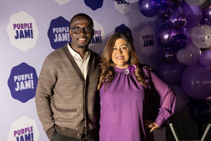 Emmanuel at a Purple Jam community event